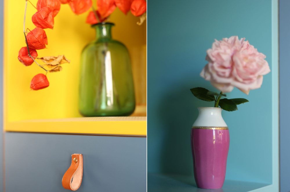 Details-offene-Fächer-Ledergriff-Design